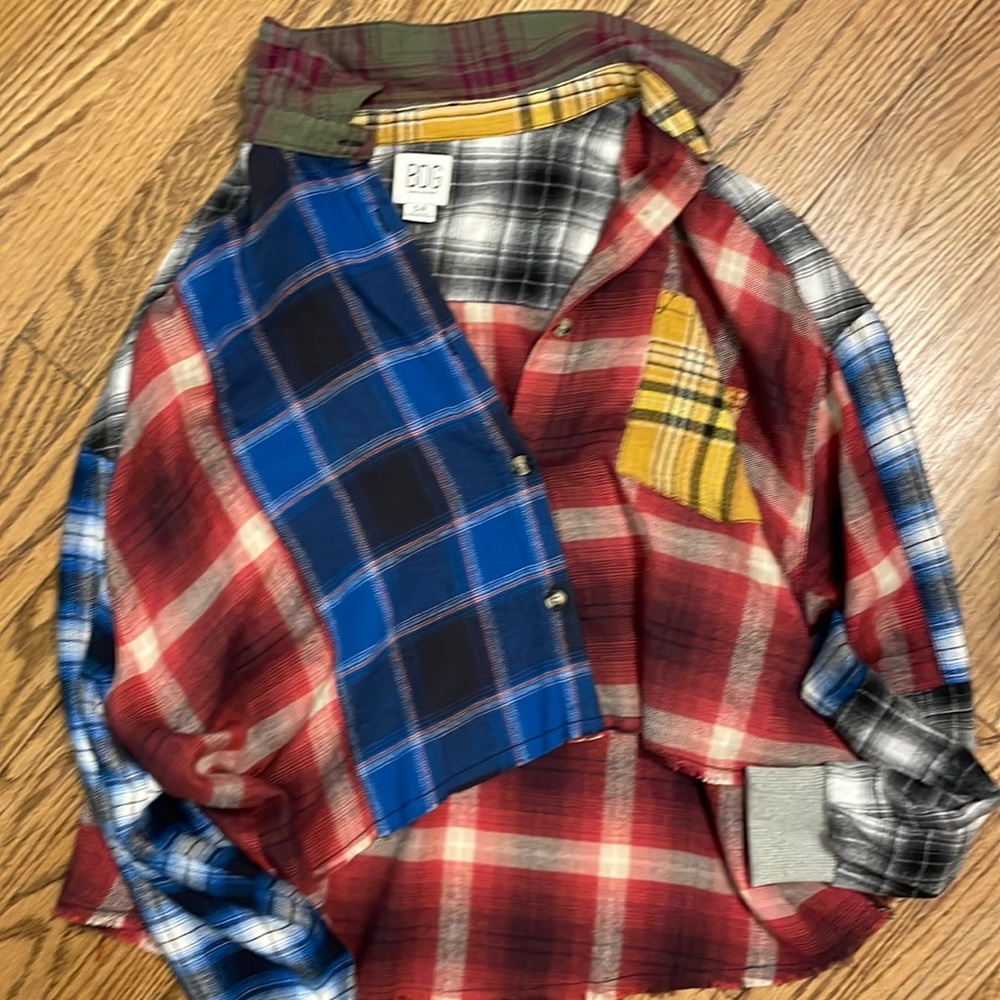 cropped flannel